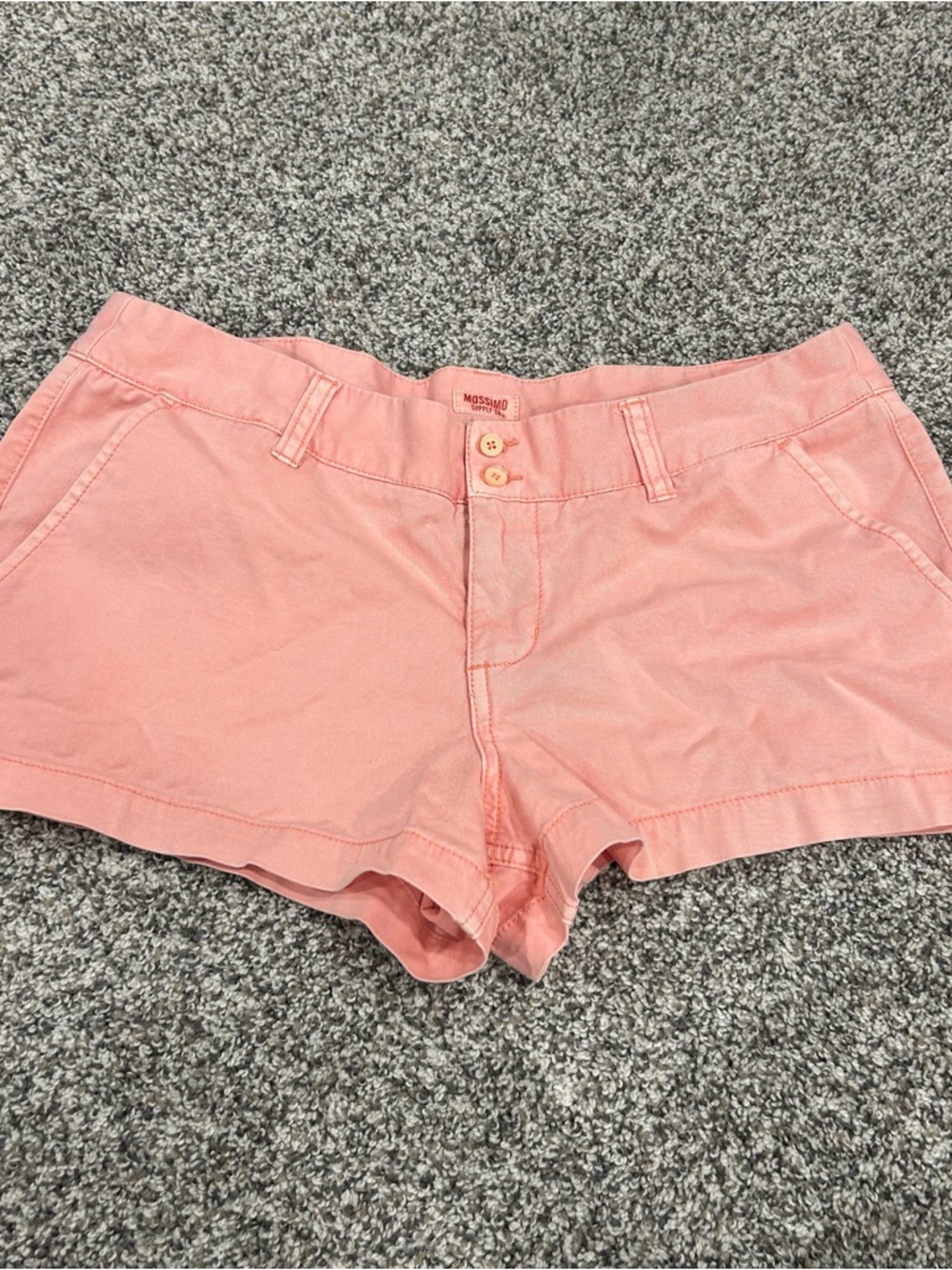 Mossimo Supply Co Micro Mini Low Rise Peach Shorts Y2K Beach Grunge Sz 13